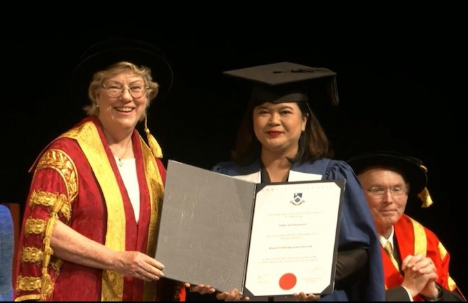 Ketua Umum PYC Dr Filda Citra Yusgiantoro Raih Penghargaan Monash University