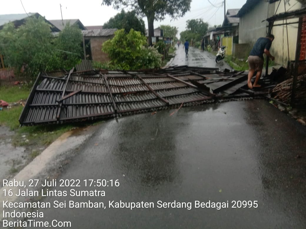 Angin Puting Beliung Mengamuk, Satu Warga Serdang Bedagai Meninggal Tertimpa Pohon