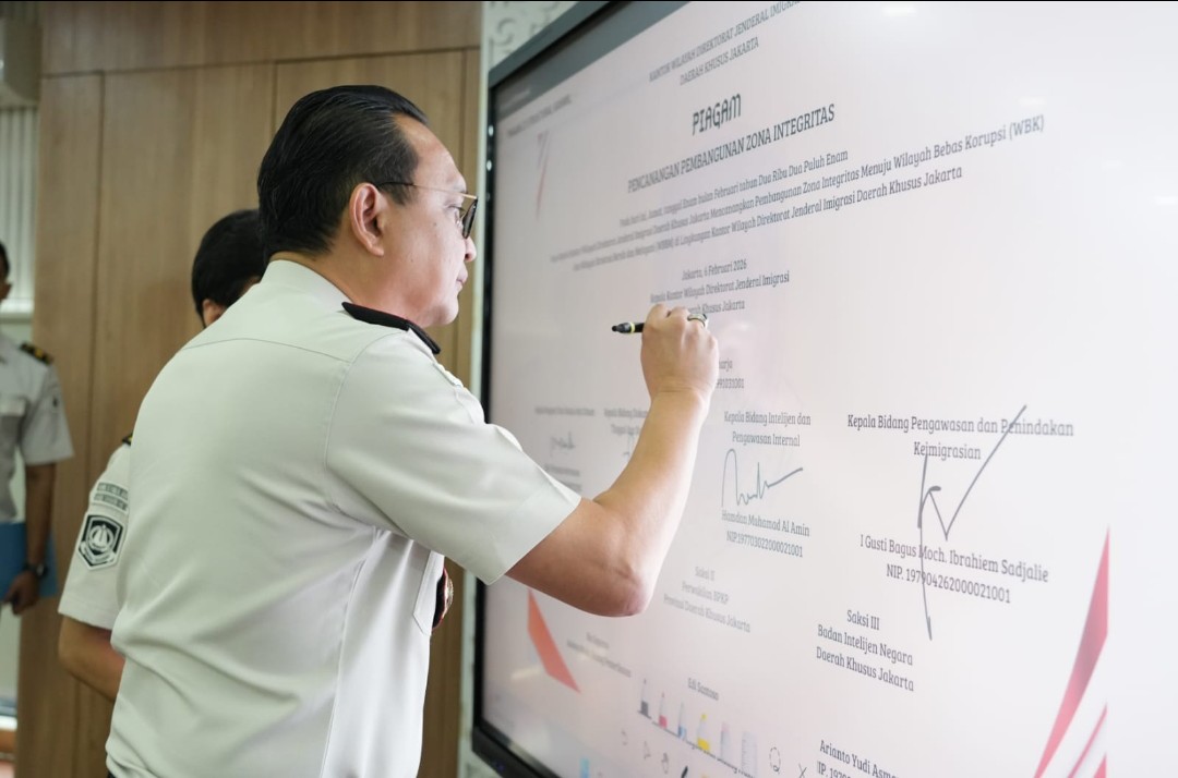 Reformasi Birokrasi, Kanwil Ditjen Imigrasi DKI Jakarta Teken Komitmen Bersama Zona Integritas