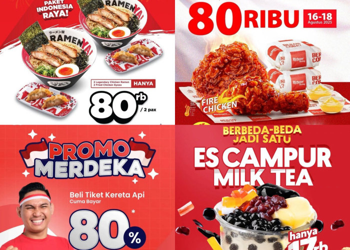 Kumpulan Promo Kemerdekaan HUT RI ke-80, Mulai dari Chatime Sampai Pizza Hut